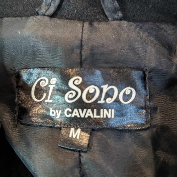 Black swing coat, wool blend woman's Size Medium - Picture 5 of 12